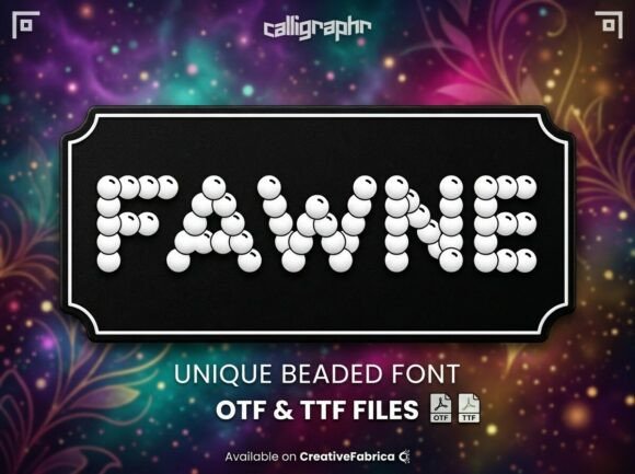 Fawne: The Beaded Typeface for Artisanal Branding