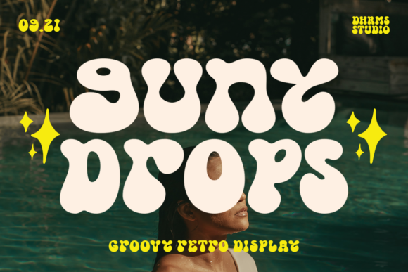 Gunydrops: The Wavy, Bubbly Display Font That Brings Playful Energy