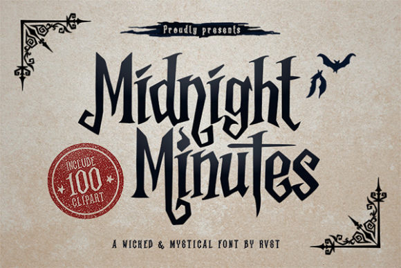 Midnight Minutes: The Gothic Display Font with a Mystical Edge