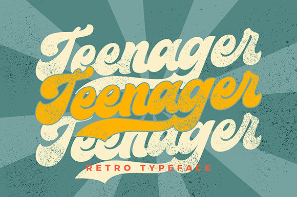 The Teenager Font: A Brushstroke of Retro Cool for Modern Design